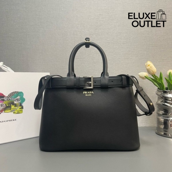 Buckle kleine Lederhandtasche mit Gürtel 23cm