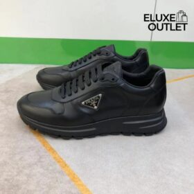 Lederne high-top Sneakers schwarz