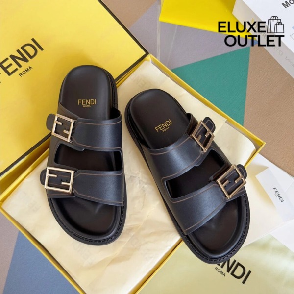 Schwarze Flip-Flops aus Leder