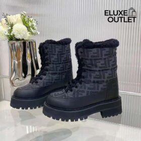Schwarze Bikerboots aus Leder 3cm