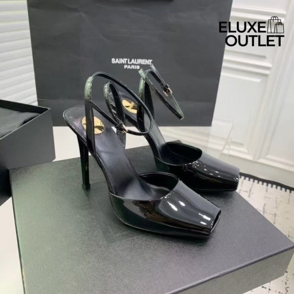 La Scandale Sandalen aus Lackleder 11cm