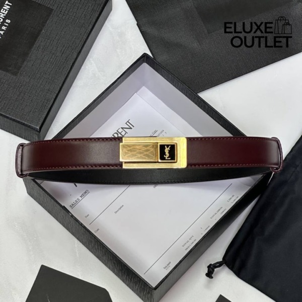 LA 66 dünner Gürtel aus glattem Leder 2cm