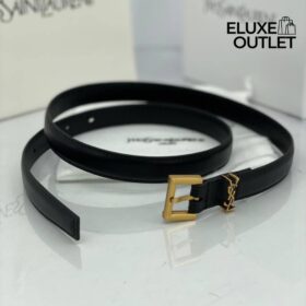 Cassandre extra dünner Gürtel aus glattem Leder 1cm