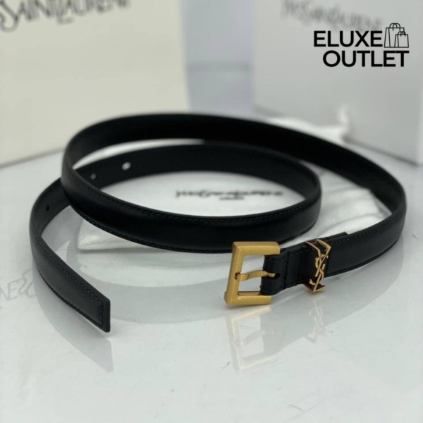 Cassandre extra dünner Gürtel aus glattem Leder 1cm