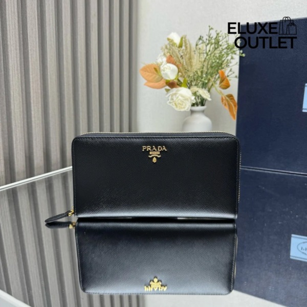 Große Saffiano-Leder-Geldbörse 10.3cm