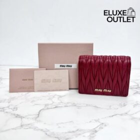 Kleine Matelassé-Nappa-Leder Rot 11.2cm