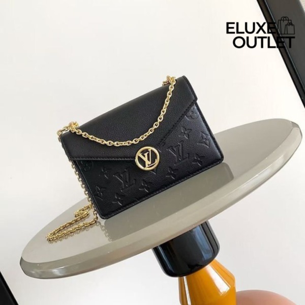 Wallet auf Kette Rosy Schwarz 19.5cm