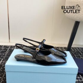 Lackleder Slingback-Ballerinas 1.5cm