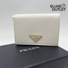 Kleine Saffiano-Leder  in Weiß 11.2cm