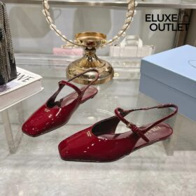 Slingback-Ballerinas Kirschrot 1.5cm