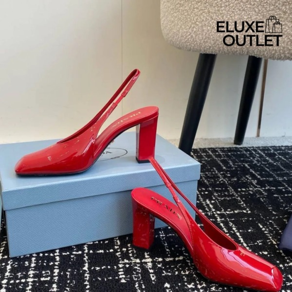 Lackleder Slingback-Pumps 8.5cm
