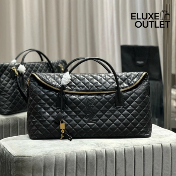 ES Giant Travel Bag aus gestepptem Leder 56cm