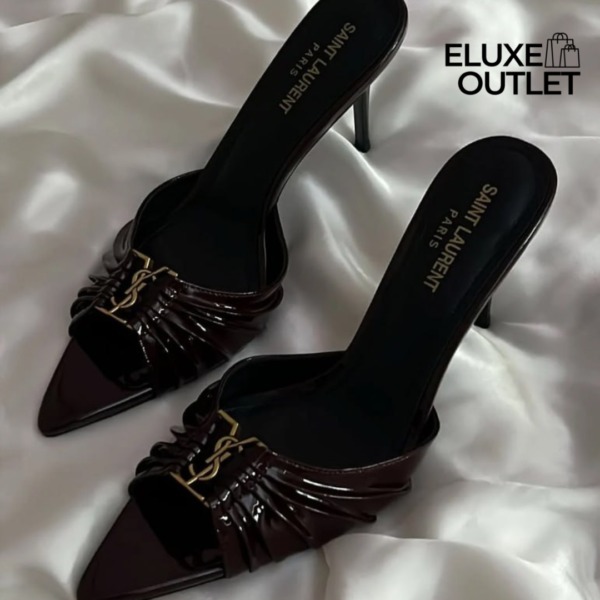 Babylone Mules aus glattem Leder 9cm