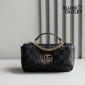 Schwarze gepolsterte Milano Mini-Tote-Tasche 21.1cm