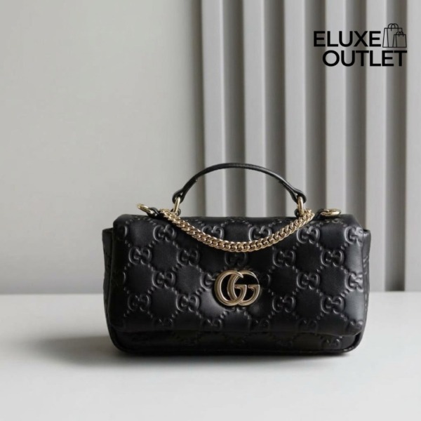 Schwarze gepolsterte Milano Mini-Tote-Tasche 21.1cm