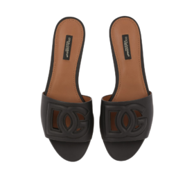 Calfskin-Pantoletten mit DG Millennials-Logo