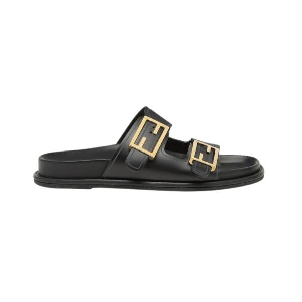 Schwarze Flip-Flops aus Leder