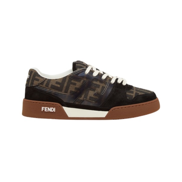 Niedrige Sneaker aus Canvas und schwarzem Wildleder