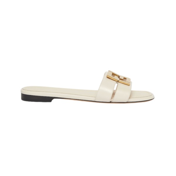 Sandalen aus weißem Leder