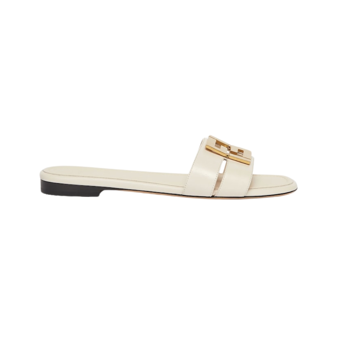Sandalen aus weißem Leder