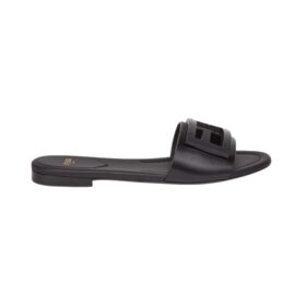 Flip-Flops aus schwarzem Leder