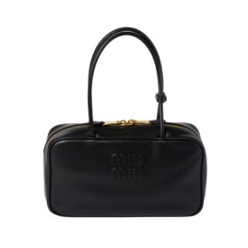Schwarze Leder-Top-Griff 17cm