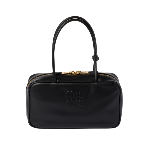 Schwarze Leder-Top-Griff 17cm