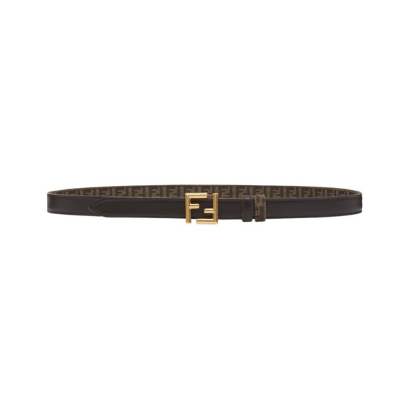 Beidseitiger Gürtel aus schwarzem Leder 2cm