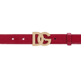 Polierter Kalbsleder-Gürtel mit DG-Logo 2.5cm