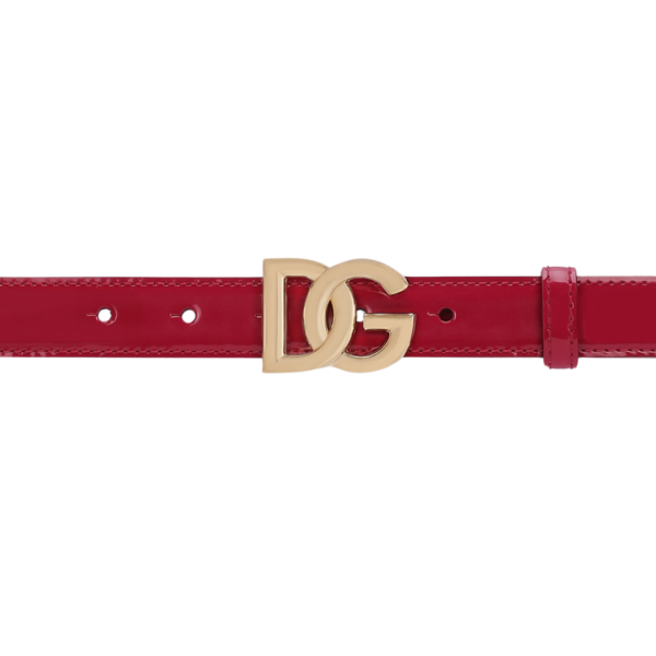 Polierter Kalbsleder-Gürtel mit DG-Logo 2.5cm
