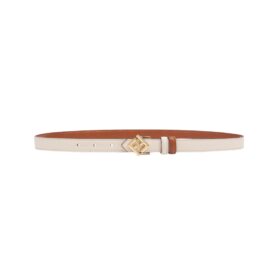 Beidseitiger aus Leder in Kamelienfarbe und braun 2cm