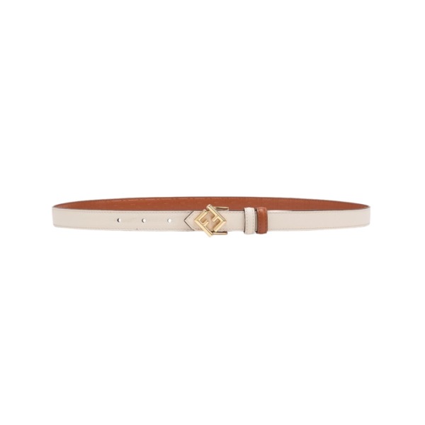 Beidseitiger aus Leder in Kamelienfarbe und braun 2cm