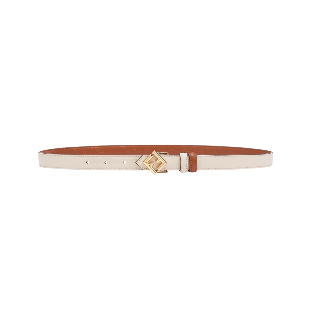 Beidseitiger aus Leder in Kamelienfarbe und braun 2cm