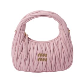 Alabasterrosa-Nappa-Leder-Hobo 20cm