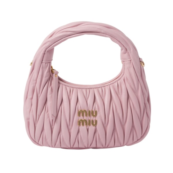 Alabasterrosa-Nappa-Leder-Hobo 20cm