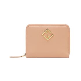 Rosa Lederbrieftasche 12.5cm