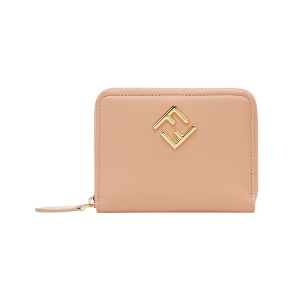 Rosa Lederbrieftasche 12.5cm