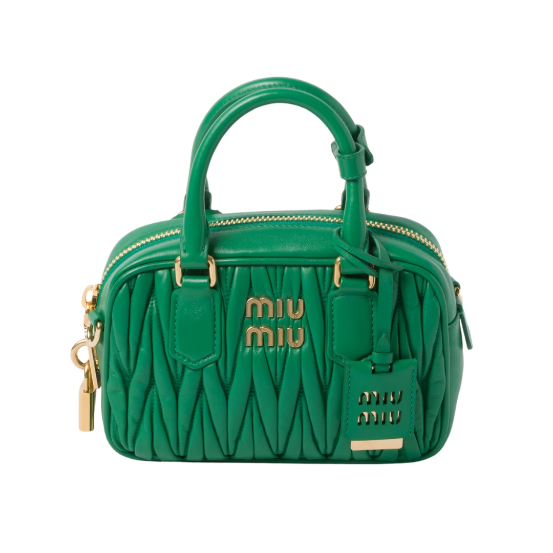 Arcadie matelassé nappa leather 10.3cm
