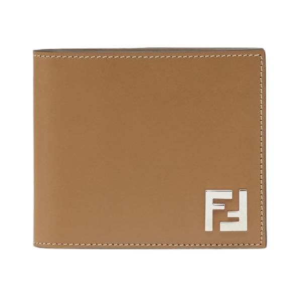 Bi-Fold Brieftasche mit Squared FF-Muster 9.5cm