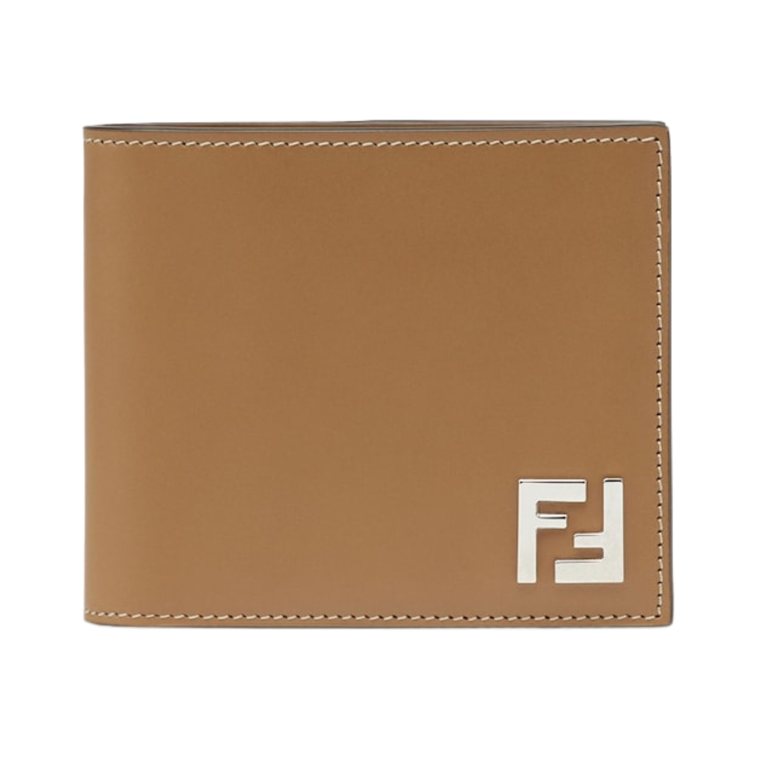 Bi-Fold Brieftasche mit Squared FF-Muster 9.5cm