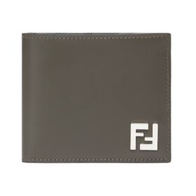 Bi-Fold Brieftasche mit Squared FF-Muster 9.5cm