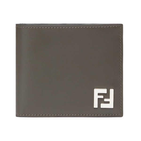Bi-Fold Brieftasche mit Squared FF-Muster 9.5cm