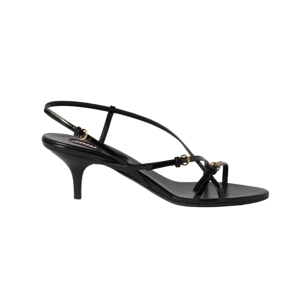 Lackleder mit Schnallen Schwarz 5.5cm