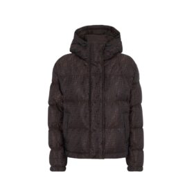 Daunenjacke Schwarz/Braun