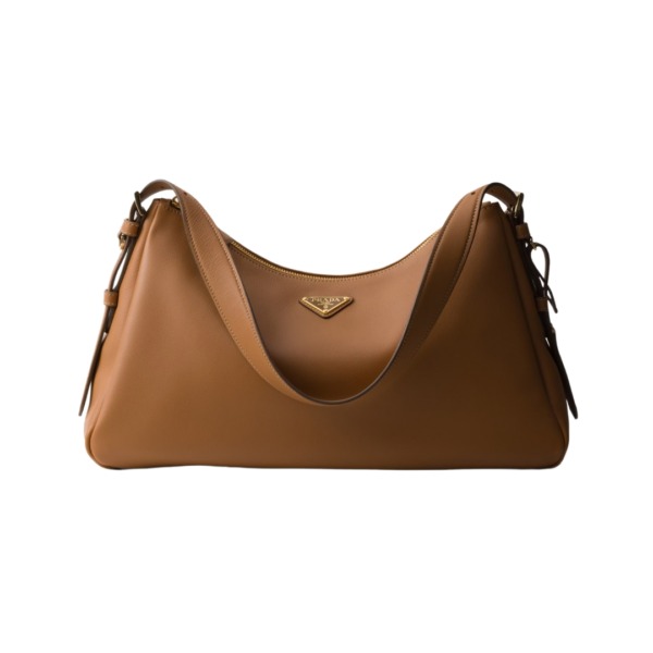 Aimée große Lederschultertasche Karamell 23cm