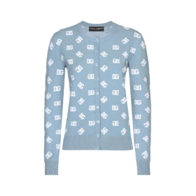 Viskose-Cardigan mit Jacquard-DG-Logo