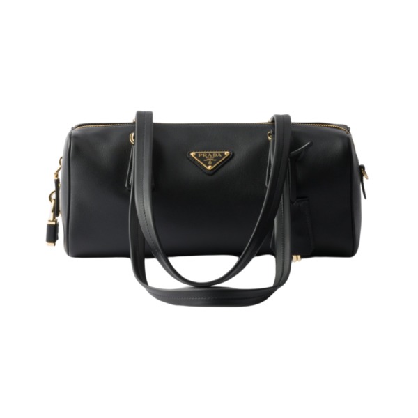 Mittelgroße Lederhandtasche mit Griff 12.5cm