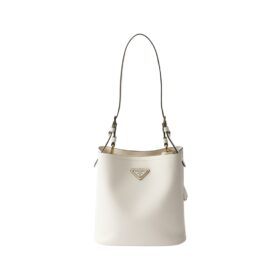 Mittelgroße Ledertasche in Weiß 22.5cm