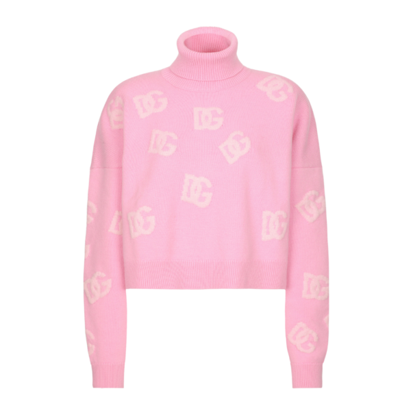 Gekürzter Woll-Pullover mit DG-Logo-Einlage