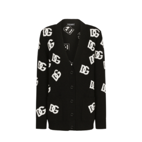 Kaschmir-Cardigan mit DG-Logo-Einlage